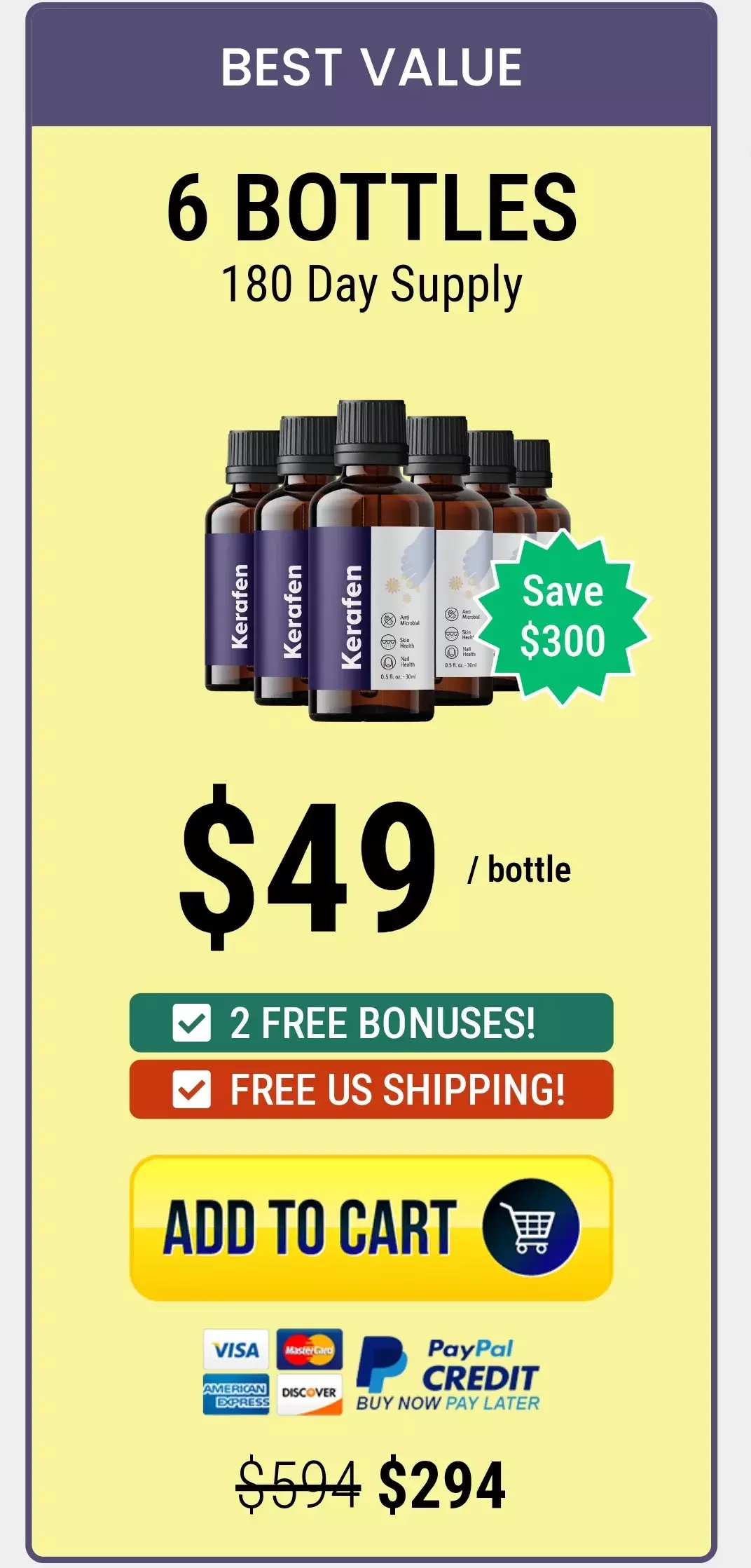 Kerafen™ 6 bottles pricing